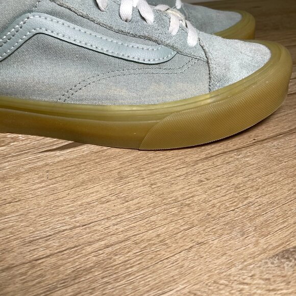 Men's Size 9.5 Pale Blue Suede Old Skool Vans - Picture 6 of 12